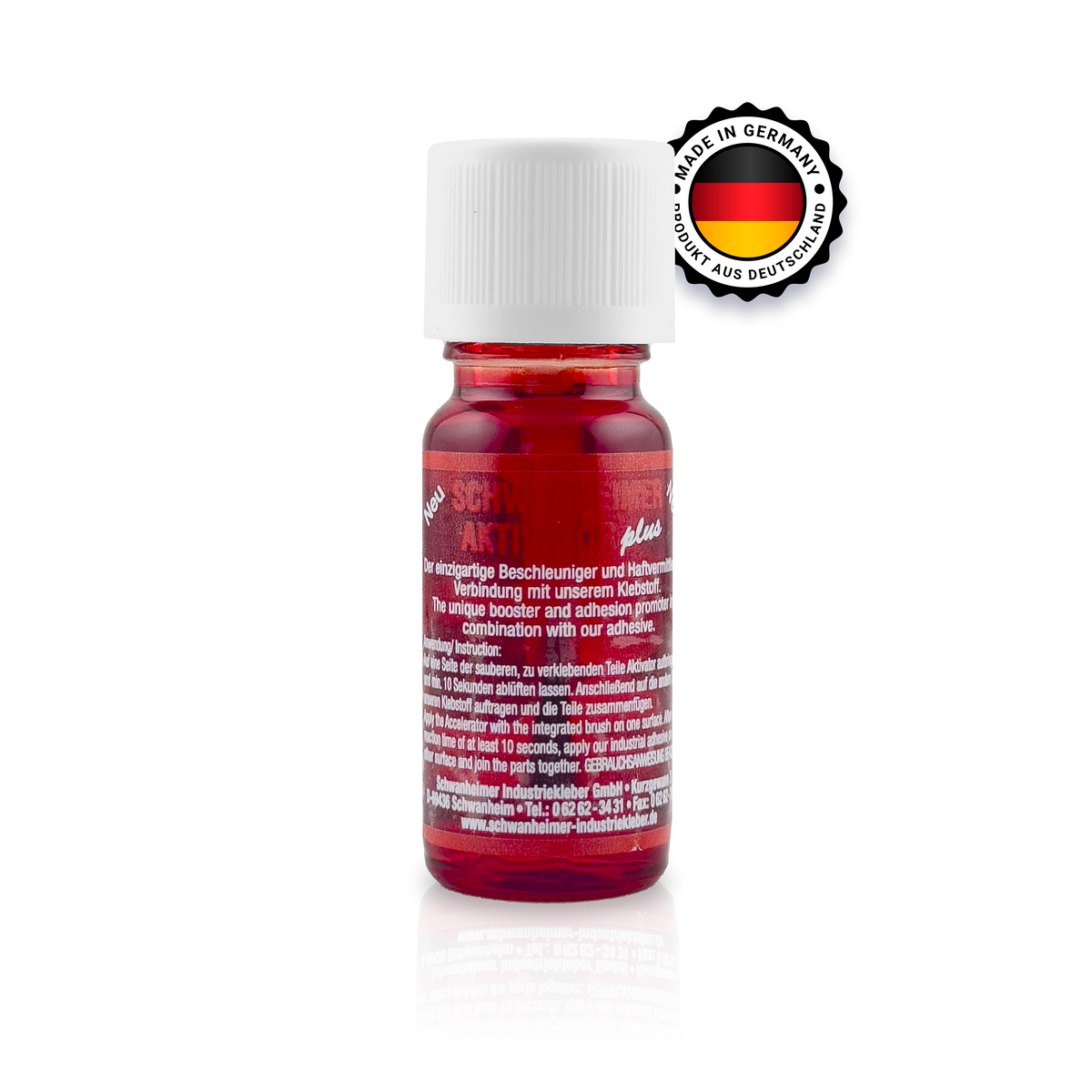 Schwanheimer Aktivator Plus  - Für Saugstarke und Poröse Materialien & bis zu 30% mehr Zug- und Scherkraft auf jede Klebung -  Aushärtebeschleuniger für Industriekleber ohne Verfallsdatum (10ml)