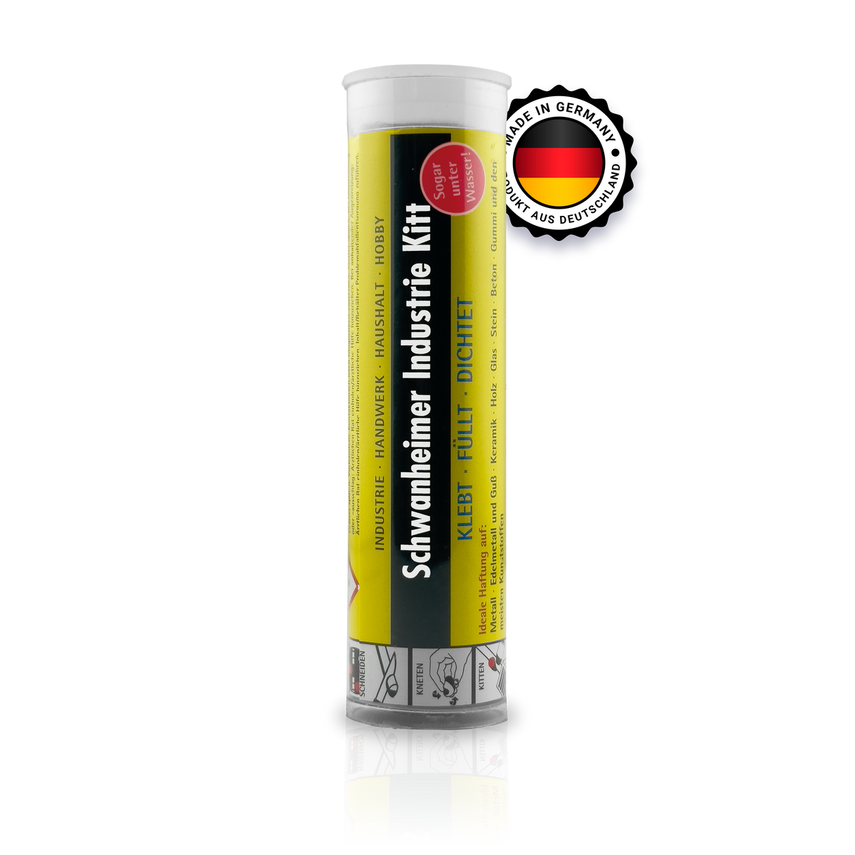 Schwanheimer Industriekitt - 2K Kleber hitzebeständig, wasserfest & druckbeständig - extra starkes 2k Epoxy Kleber zum kleben , füllen & dichten für Beton, Metall, Holz, Karosserien, Rohre uvm. (60g)